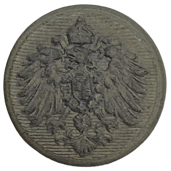 Shank Button German Empire Pfenning Military Uniform Antique Vintage  Sewing Art - Picture 1 of 5